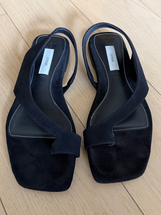 Toteme Shoes - Toteme Black Suede Sandals Size 37